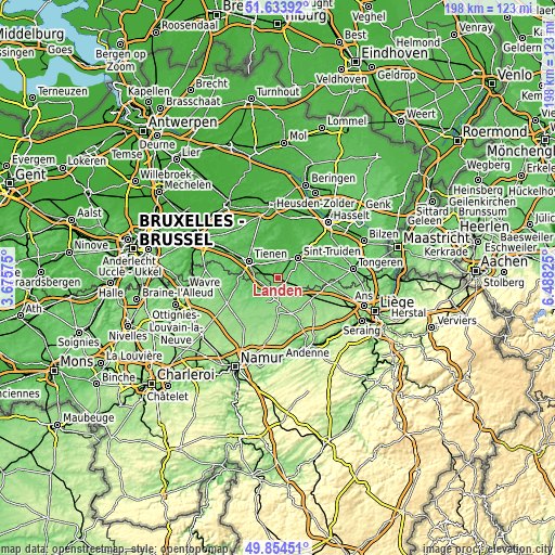 Topographic map of Landen