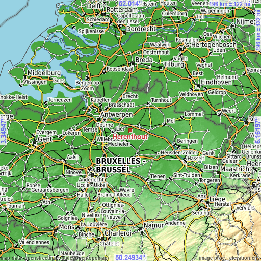 Topographic map of Herenthout