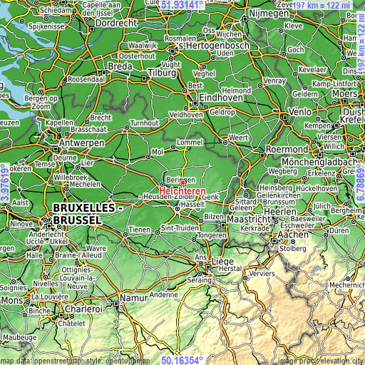 Topographic map of Helchteren