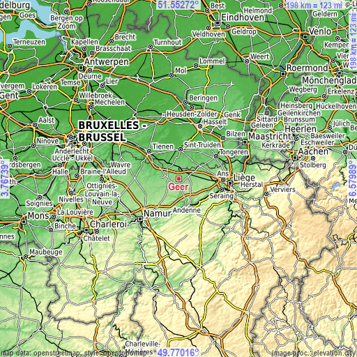 Topographic map of Geer