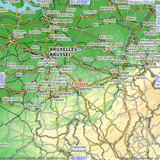 Topographic map of Éghezée