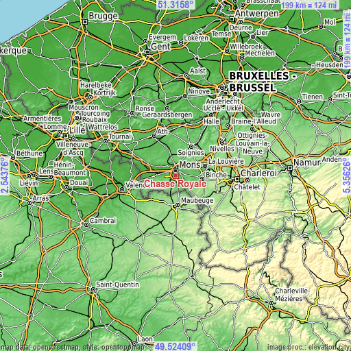 Topographic map of Chasse Royale