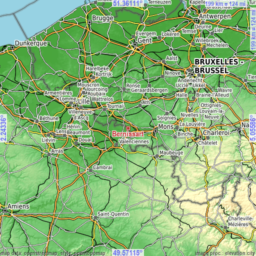 Topographic map of Bernissart