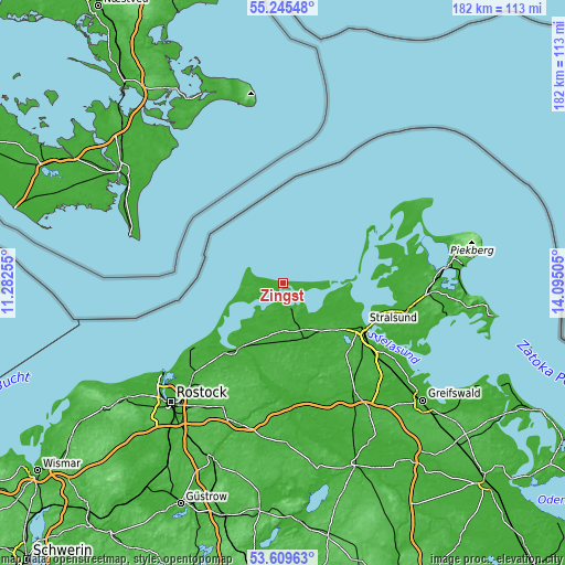 Topographic map of Zingst