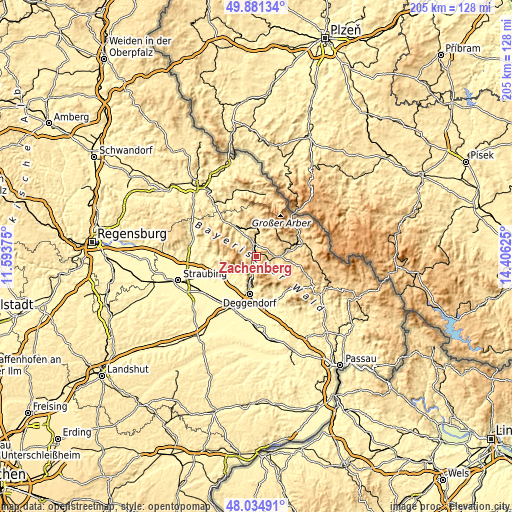 Topographic map of Zachenberg