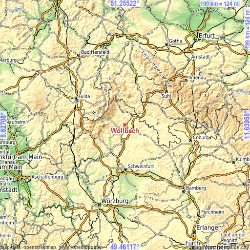 Topographic map of Wollbach