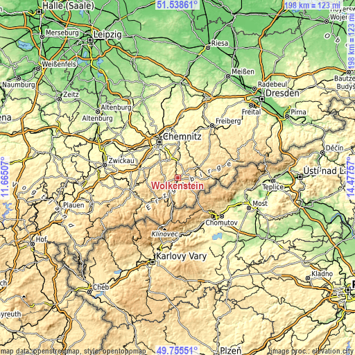 Topographic map of Wolkenstein