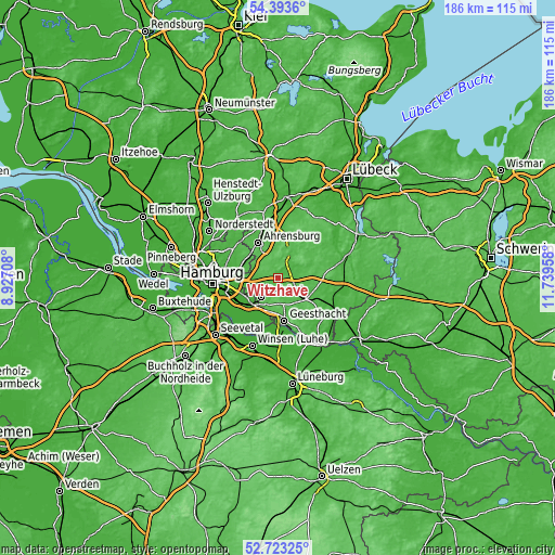 Topographic map of Witzhave