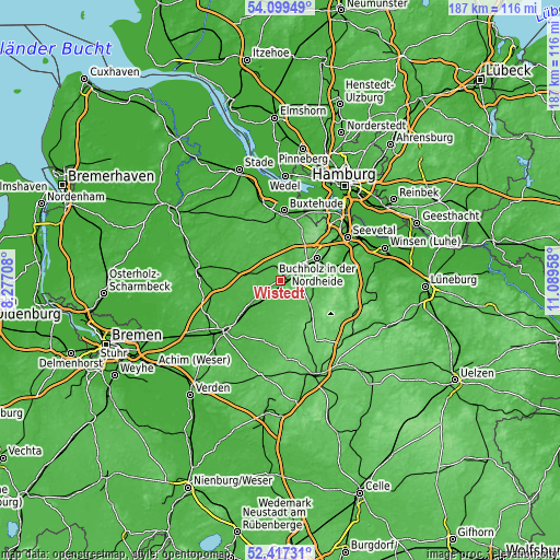 Topographic map of Wistedt