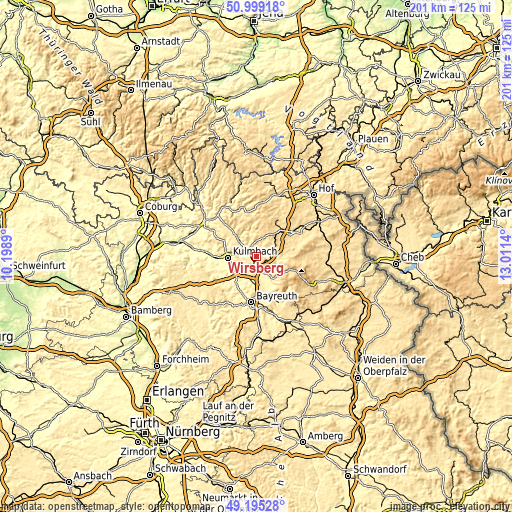Topographic map of Wirsberg