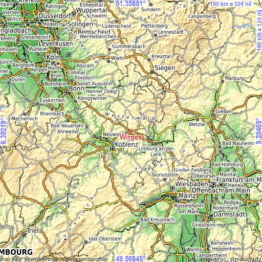 Topographic map of Wirges