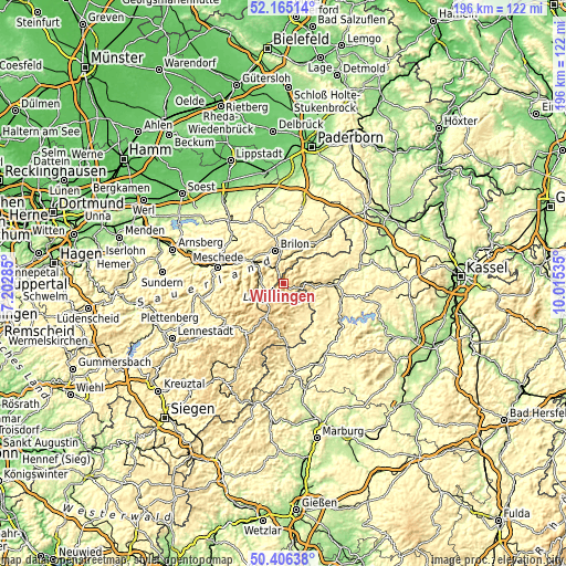 Topographic map of Willingen