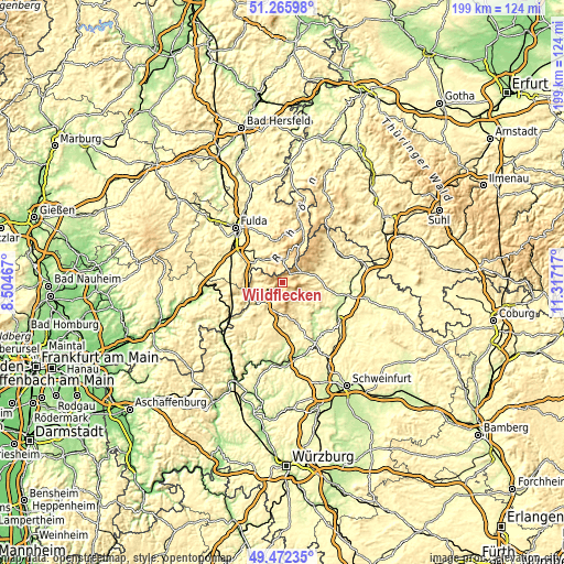 Topographic map of Wildflecken