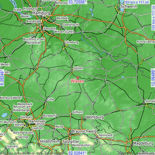 Topographic map of Wieren