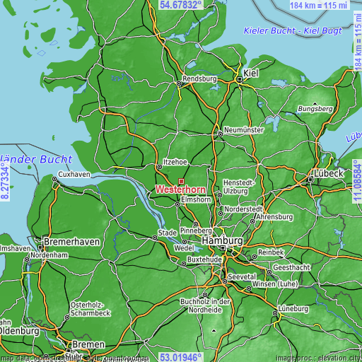 Topographic map of Westerhorn