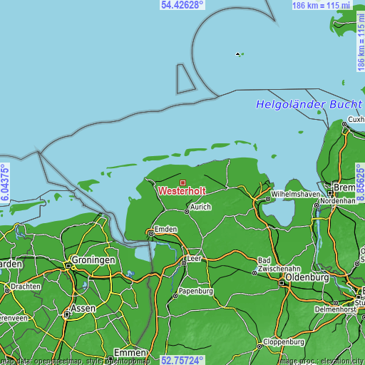 Topographic map of Westerholt