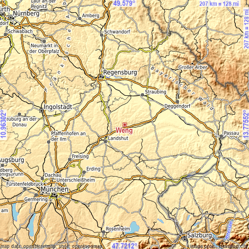 Topographic map of Weng