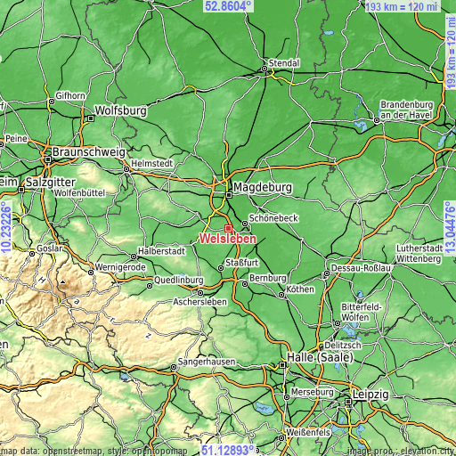 Topographic map of Welsleben