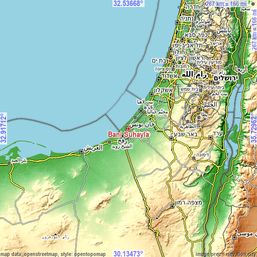 Topographic map of Banī Suhaylā