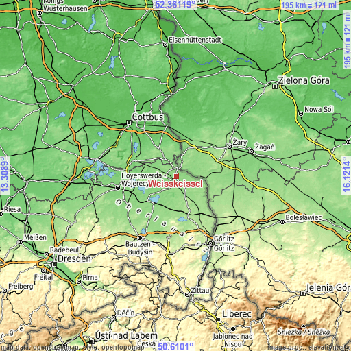 Topographic map of Weißkeißel