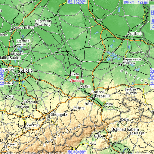 Topographic map of Weißig