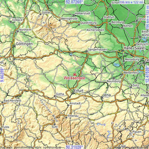 Topographic map of Weißensee