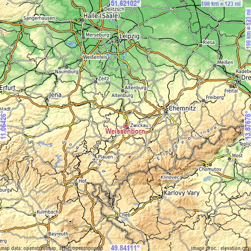 Topographic map of Weißenborn