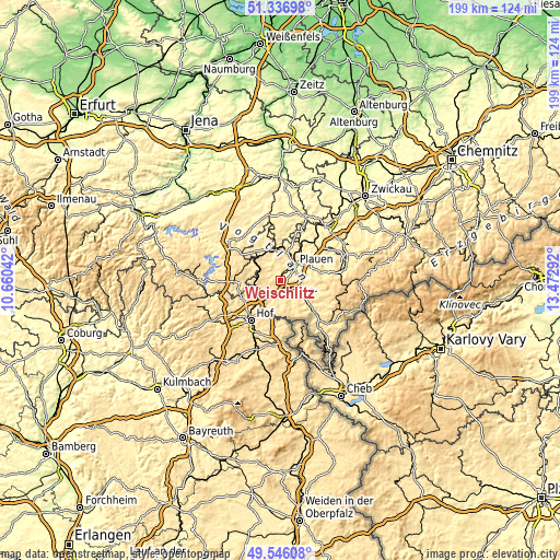 Topographic map of Weischlitz