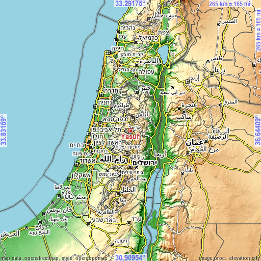 Topographic map of Yāsūf