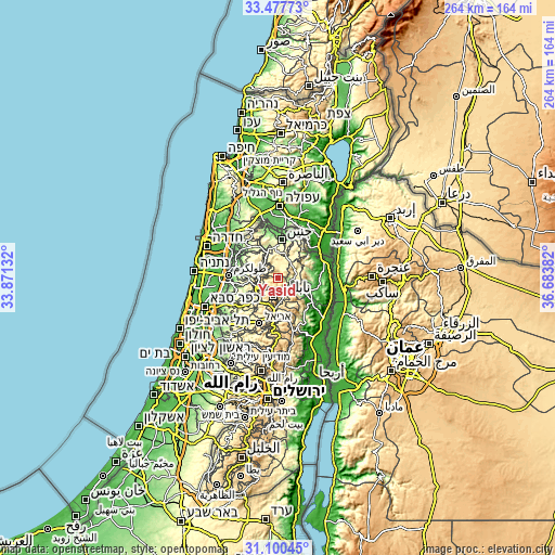 Topographic map of Yāşīd