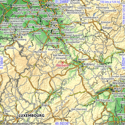 Topographic map of Weibern