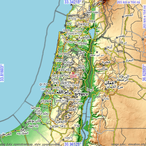 Topographic map of ‘Ūrīf