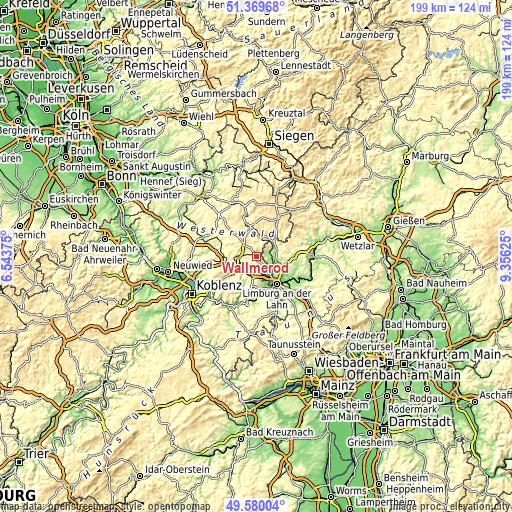 Topographic map of Wallmerod