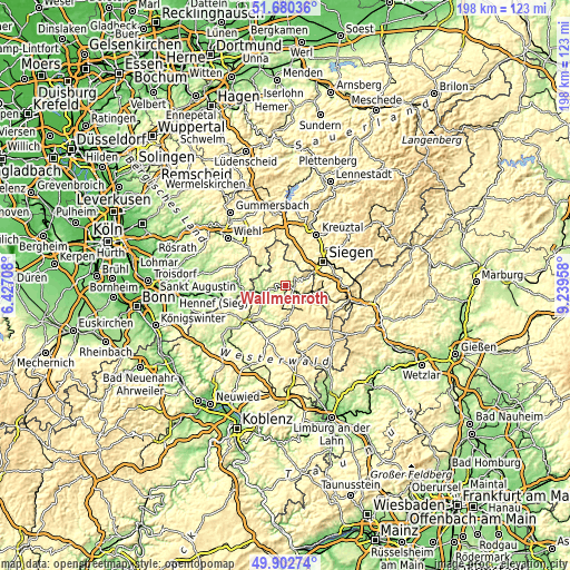 Topographic map of Wallmenroth