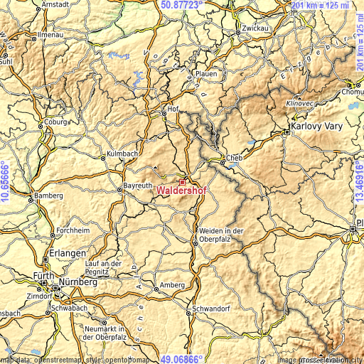 Topographic map of Waldershof