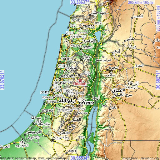 Topographic map of Ūdalah