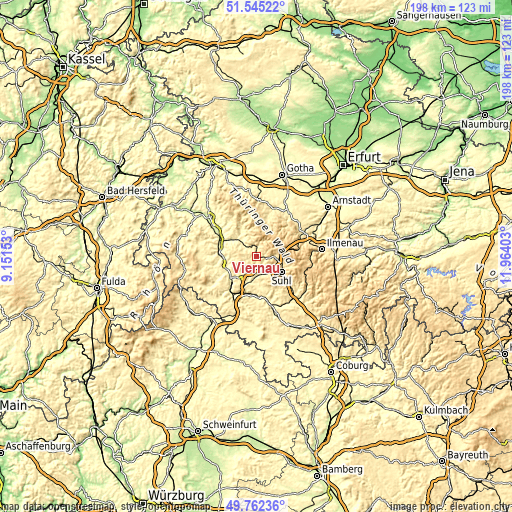 Topographic map of Viernau