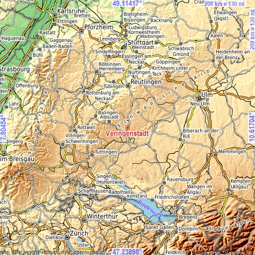 Topographic map of Veringenstadt