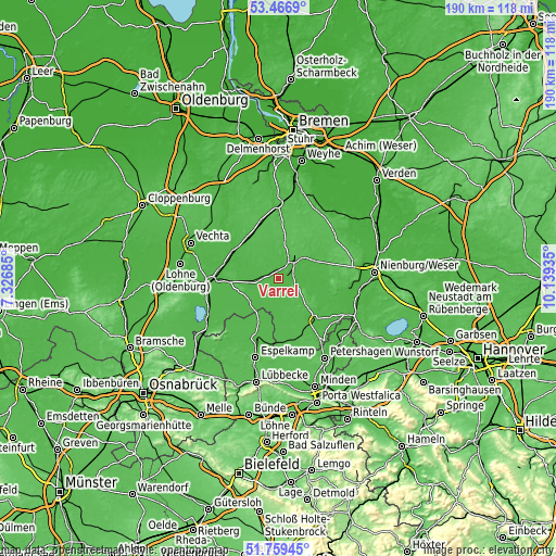 Topographic map of Varrel