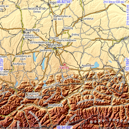 Topographic map of Valley