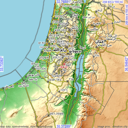 Topographic map of Sa‘īr