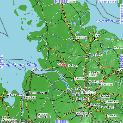 Topographic map of Vaale