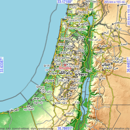 Topographic map of Shuqbā