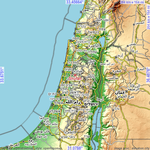 Topographic map of Shūfah