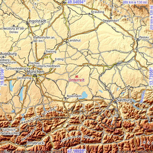 Topographic map of Unterreit