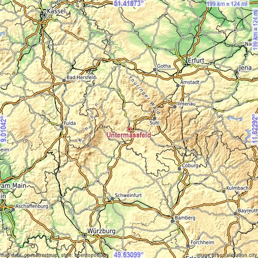 Topographic map of Untermaßfeld