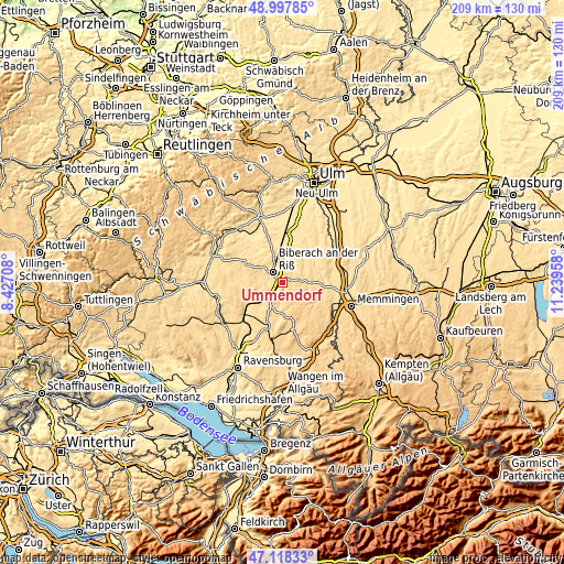 Topographic map of Ummendorf