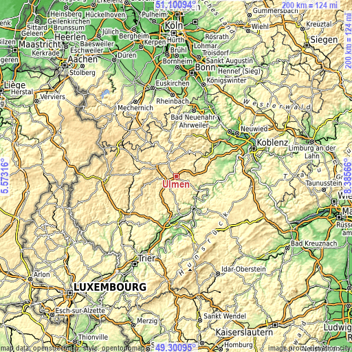 Topographic map of Ulmen