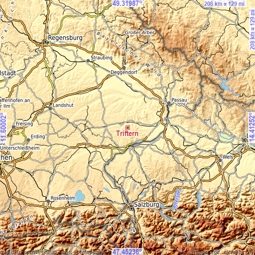 Topographic map of Triftern