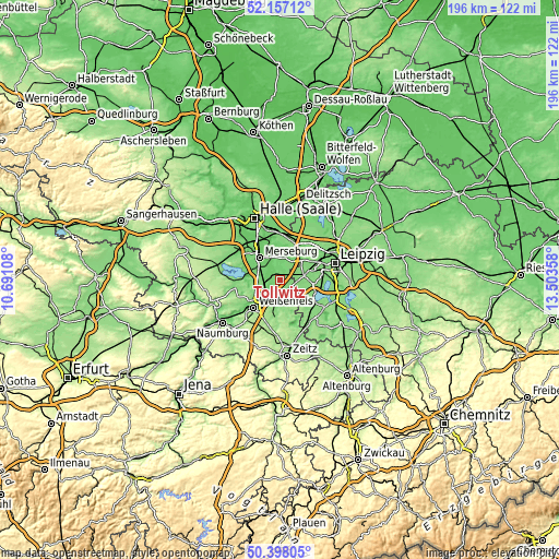 Topographic map of Tollwitz